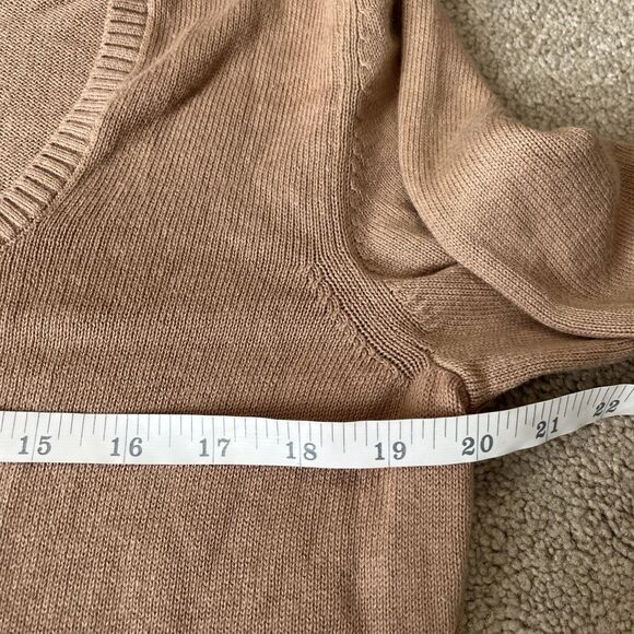 Hollister Babydoll Sweater Top Womens XL Tan Cable Knit Square Neck Y2K Preppy - Picture 4 of 7